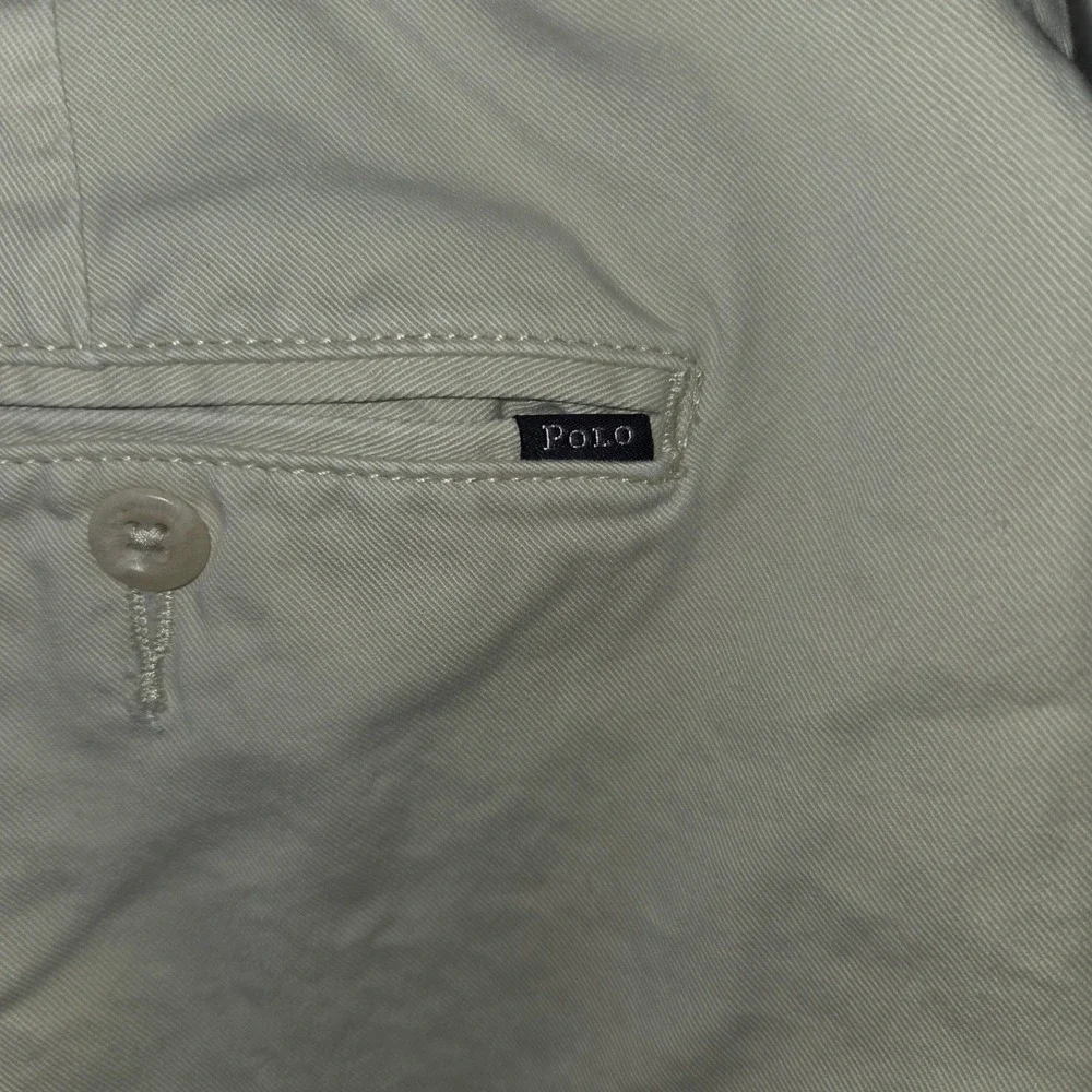 Polo Ralph Lauren Chino Shorts Men 38 Khaki Tan Cotton Twill Flat Front 9 Inseam